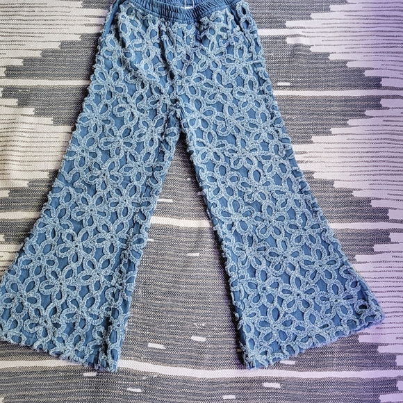 Womens Anthropologie Daisy Wide Leg Flare Denim Bellbottom Jeans Festival Pants - Picture 8 of 8